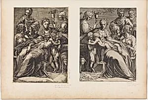 Virgin and Child with Saints by Léon Davent|Parmigianino (Girolamo Francesco Maria Mazzola)