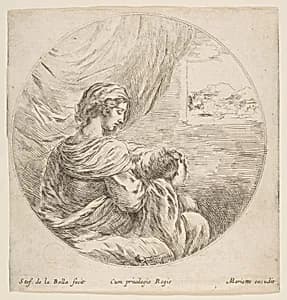 Virgin Nursing the Christ Child by Stefano della Bella|Pierre Mariette