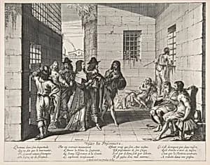 Visiting Prisoners by Abraham Bosse|Jean I Leblond