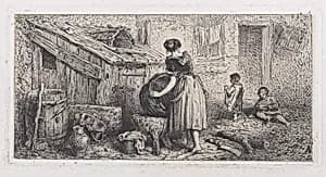 Washer Woman by Charles Jacque