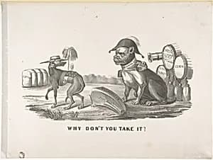 Why Don't You Take It? by Currier & Ives|Jefferson Davis|Ulysses S. Grant