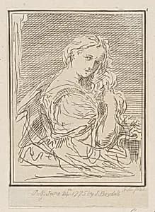 Woman combing her hair by John Boydell|Giuseppe Canale