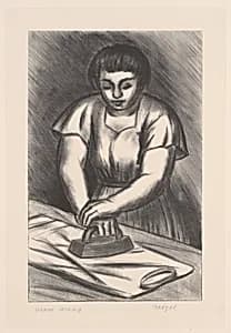 Woman Ironing by Julius Tanzer|WPA