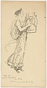 Woman with a Harp by Edwin Austin Abbey