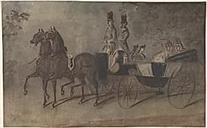 Women in a Carriage by Constantin Guys