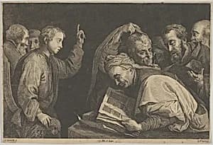 Young Christ Among the Doctors by Jan van Troyen|Jusepe de Ribera (called Lo Spagnoletto)