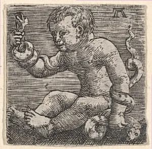 Young Hercules Killing the Snakes by Albrecht Altdorfer