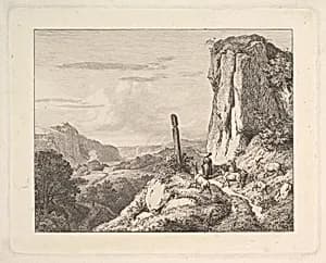 Young Woman with Six Goats by Johann Christoph Erhard