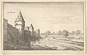 Zu Düren, from "European Views" by Wenceslaus Hollar