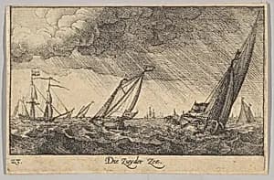 Zuyder Zee by Wenceslaus Hollar|Abraham Hogenberg