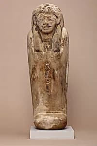 Anthropoid-coffin-form canopic container inscribed with the name of Duamutef by Unknown Artist