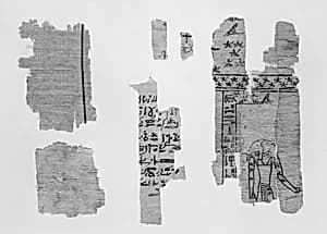 Astronomical papyrus fragments with a representation of the planet Saturn by Unknown Artist