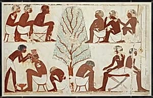 Barbering, Tomb of Userhat by Nina de Garis Davies