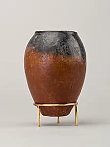 Black-topped red ware jar by Unknown Artist