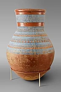 Blue-painted Storage jar by Unknown Artist
