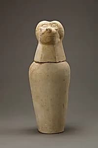 Canopic jar with baboon head by Unknown Artist