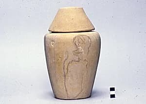 Canopic jar with conical lid by Unknown Artist