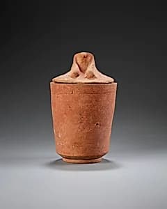 Canopic jar with falcon head by Unknown Artist