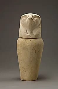 Canopic jar with falcon head by Unknown Artist