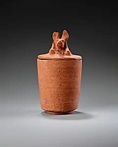 Canopic jar with jackal head by Unknown Artist