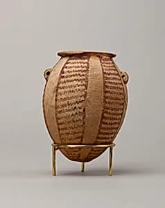 Decorated ware jar with lug handles by Unknown Artist