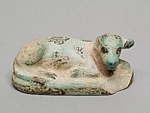 Figurine of a recumbent calf by Unknown Artist