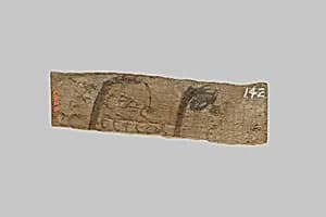 Fragment of a mummy label by Unknown Artist