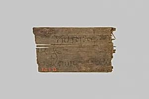 Fragment of a mummy label by Unknown Artist