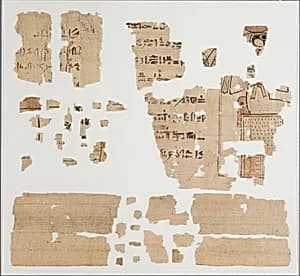 Fragments of a funerary papyrus by Unknown Artist