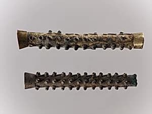Granulated Tube Pendant by Unknown Artist