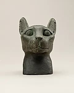 Head of a cat by Unknown Artist