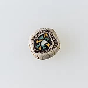 Inlay / bead blank, floral design by Unknown Artist