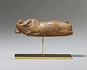 Knife handle (?); Humped bull by Unknown Artist