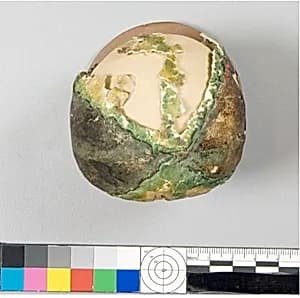 Leather ball by Unknown Artist