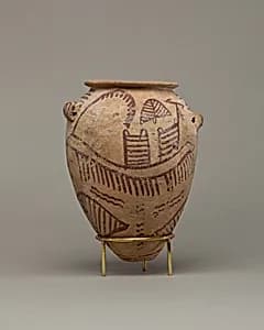 Lugged jar depicting two boats by Unknown Artist