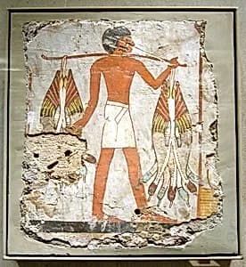Man Carrying Ducks by Unknown Artist