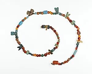 Necklace with fly amulets by Unknown Artist