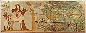 Netting Birds, Tomb of Khnumhotep by Nina de Garis Davies