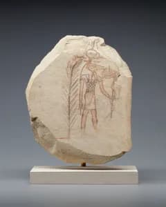 Ostracon Depicting the God Sobek by Unknown Artist
