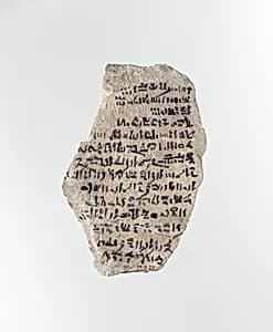 Ostracon with hieratic inscription by Unknown Artist