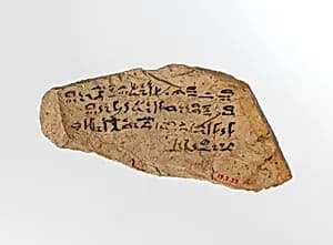 Ostracon with hieratic inscription by Unknown Artist