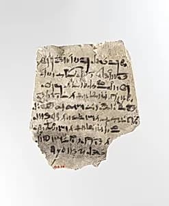 Ostracon with hieratic inscription by Unknown Artist
