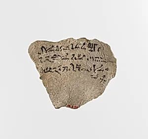 Ostracon with hieratic inscription by Unknown Artist