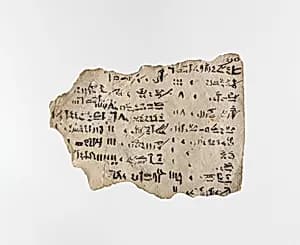 Ostracon with hieratic inscription by Unknown Artist