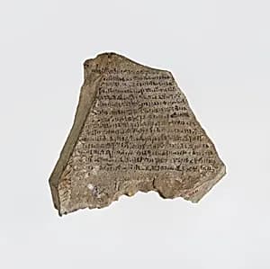 Ostracon with hieratic inscription by Unknown Artist