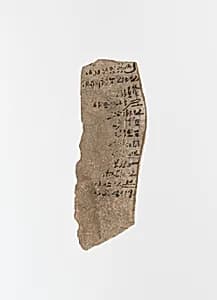 Ostracon with hieratic inscription by Unknown Artist