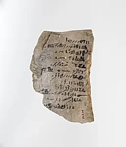 Ostracon with hieratic inscription by Unknown Artist