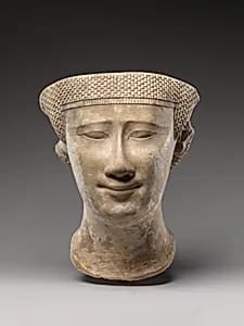 Partial female head by Unknown Artist