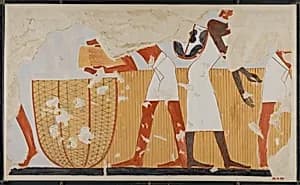 Reaping Grain, Tomb of Tjay by Nina de Garis Davies