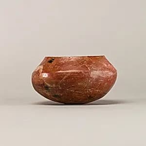 Red polished ware bowl by Unknown Artist